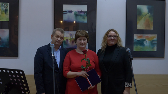 Akwarele pełne spokoju i regionalnych krajobrazów. Wernisaż Renaty Siemion-Maliszewskiej w Łomży - [VIDEO]