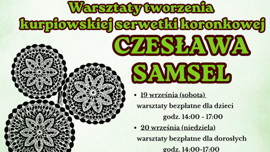 Bezpłatne warsztaty kurpiowskiej serwetki koronkowej w Skansenie Kurpiowskim