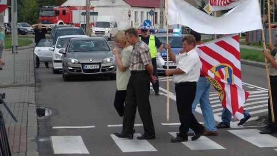 Blokada drogi nr 61 w Szczuczynie