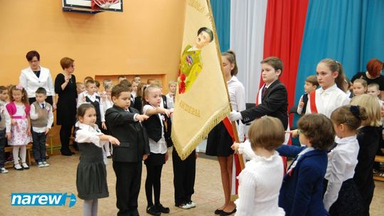 Dumni pierwszoklasiści ze Szkoły Podstawowej Nr 4 w Łomży