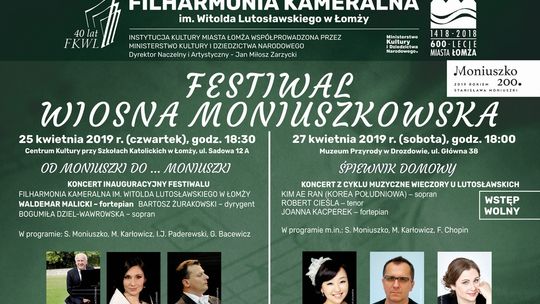 Festiwal „Wiosna Moniuszkowska” u Łomżyńskich Filharmoników