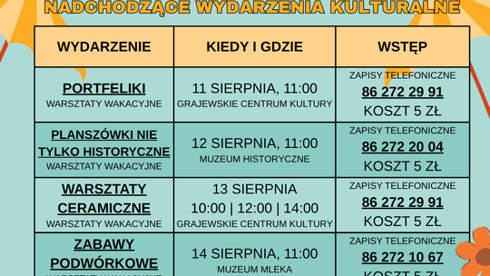 Grajewo zaprasza na nadchodzące wydarzenia kulturalne!