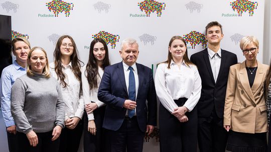 Jacek Piorunek spotkał się z laureatami konkursów języka niemieckiego [FOTO]