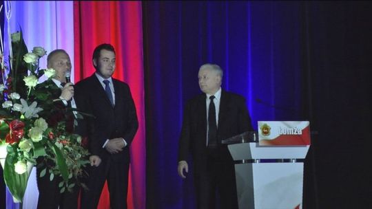 Jarosław Kaczyński prezes PiS w Łomży - VIDEO