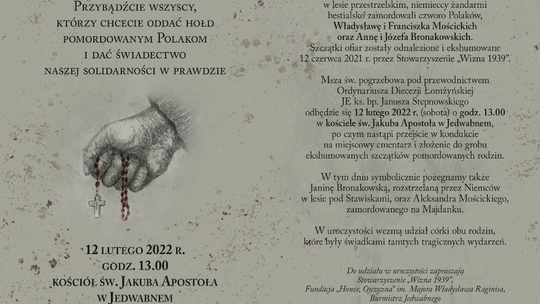 Jedwabne. Uroczysty pochówek polskich rodzin pomordowanych przez Niemców 