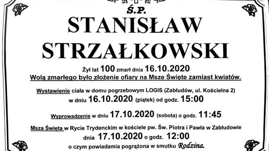 Kondolencje Wojciechowi Strzałkowskiemu z powodu śmierci Ojca 