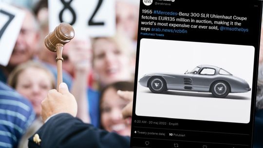 Mercedes z 1955 roku sprzedany za rekordową kwotę. Teraz to najdroższe auto świata!