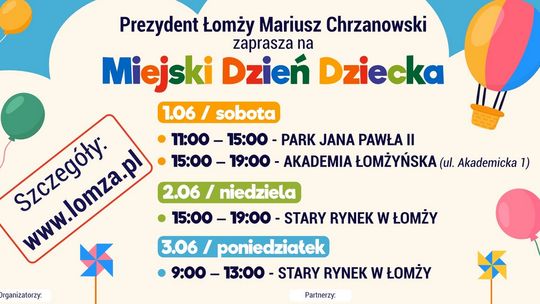 Miejski Dzień Dziecka - program wydarzeń