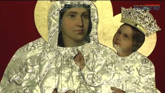Obraz Matki Bożej z Dzieciątkiem po konserwacji - VIDEO
