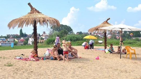 Parasolowe palmy na łomżyńskiej plaży :) - FOTO