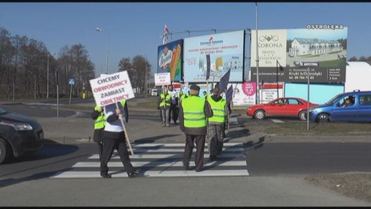 Protest w Ostrołęce. VIDEO