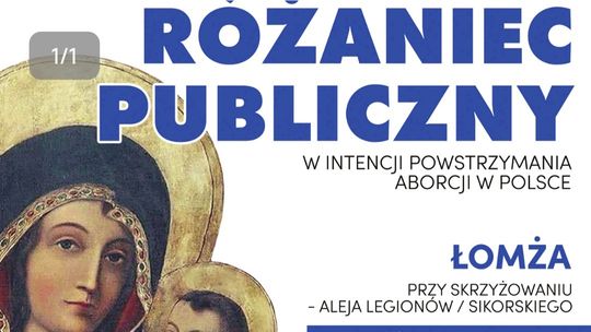 Różaniec Publiczny w Łomży – modlitwa w intencji powstrzymania aborcji - [VIDEO]