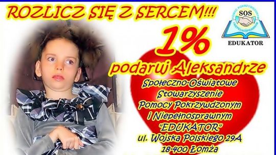 Rozlicz się sercem. Podaruj Oli swój 1% podatku 