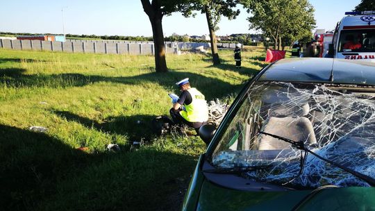 Śmierć motocyklisty, dwoje dzieci i kobieta w szpitalu