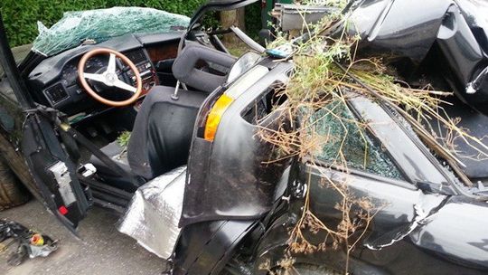 Śmiertelny wypadek na trasie Gawrychy - Zbójna