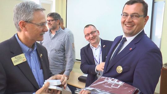 Studenci rolnictwa z USA w łomżyńskiej Wyższej Szkole Agrobiznesu - VIDEO