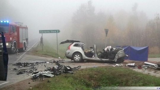 Tragiczny wypadek na krajowej 61