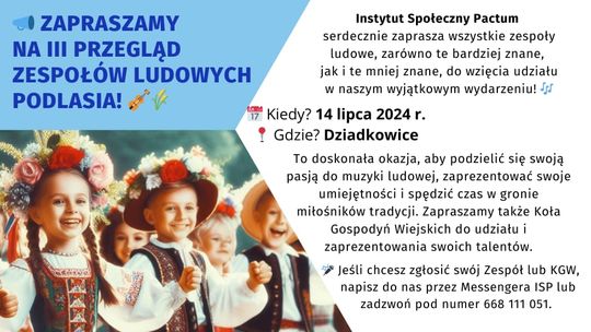 Trzeci przegląd zespołów ludowych Podlasia [VIDEO]