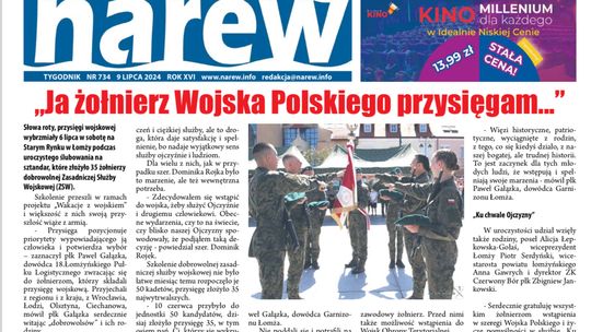 Tygodnik Narew 734 już dzisiaj poleca się do przeczytania