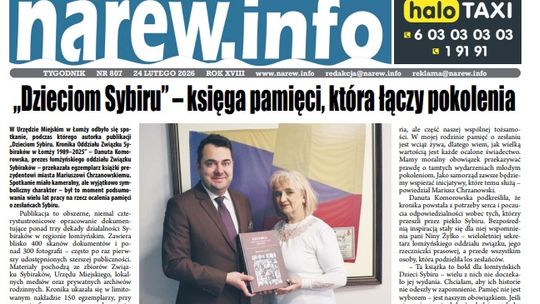 Tygodnik Narew 807. Wydanie 24 lutego 2026 Tygodnik Narew 807. Wydanie 24 lutego 2026