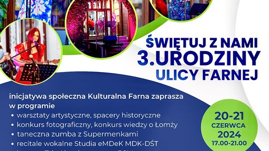 Urodziny ulicy Farnej po raz trzeci. Sprawdź co będzie się działo w sercu łomżyńskiej Starówki