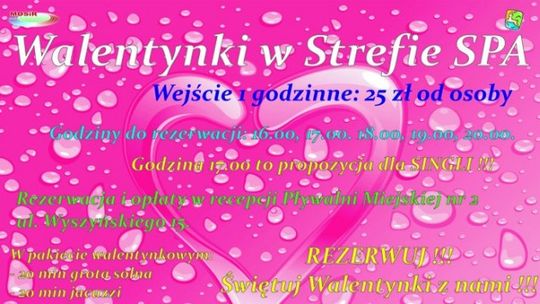 Walentynki w Strefie SPA na Pływalni Miejskiej