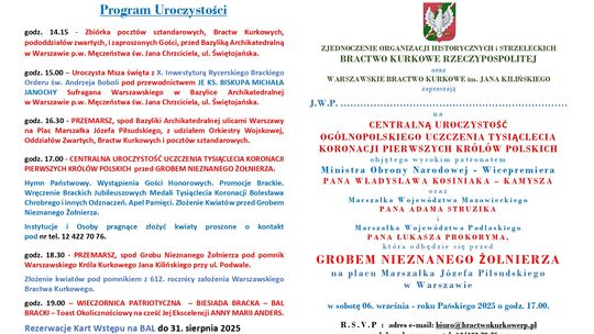Warszawa uhonoruje Tysiąclecie Koronacji Pierwszych Królów Polskich