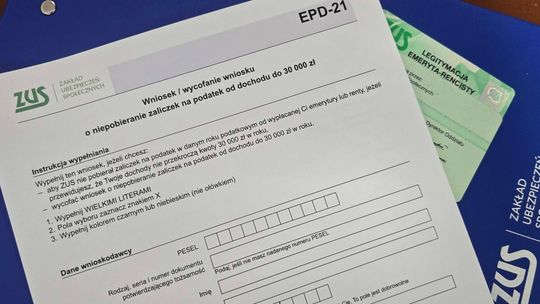 Wniosek o wypłatę emerytury czy renty bez podatku