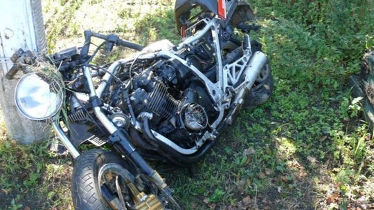 Wypadek motocyklisty