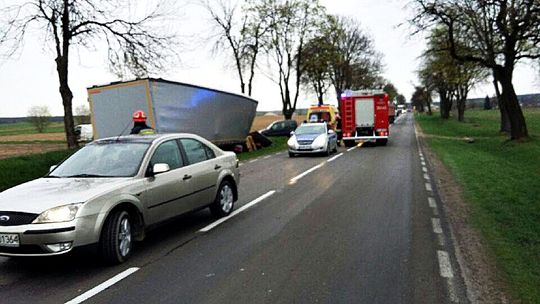 Wypadek pod Podgórzem. Ranne dwie osoby