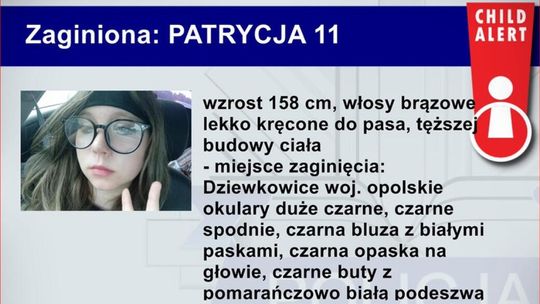Zaginęła 11-letnia Patrycja. Uruchomiono CHILD ALERT