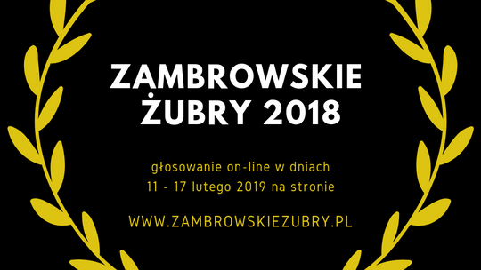 Zambrowskie Żubry 2018. Nominacje