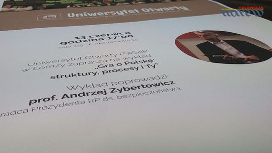 Zaproszenie na wykład otwarty prof. Andrzeja Zybertowicza - VIDEO