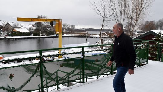 Żeglarze czekają na lód na Rajgrodzkim
