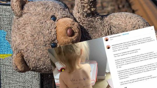 Zobacz, co Ukrainka napisała na plecach swojej córki