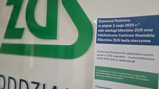ZUS będzie zamknięty 2 maja – zaplanuj wizytę w innym terminie