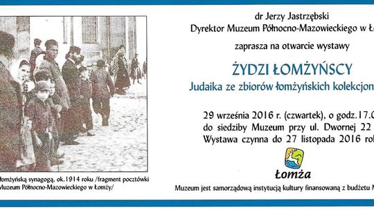 Żydzi łomżyńscy - wystawa w Muzeum Północno-Mazowieckim