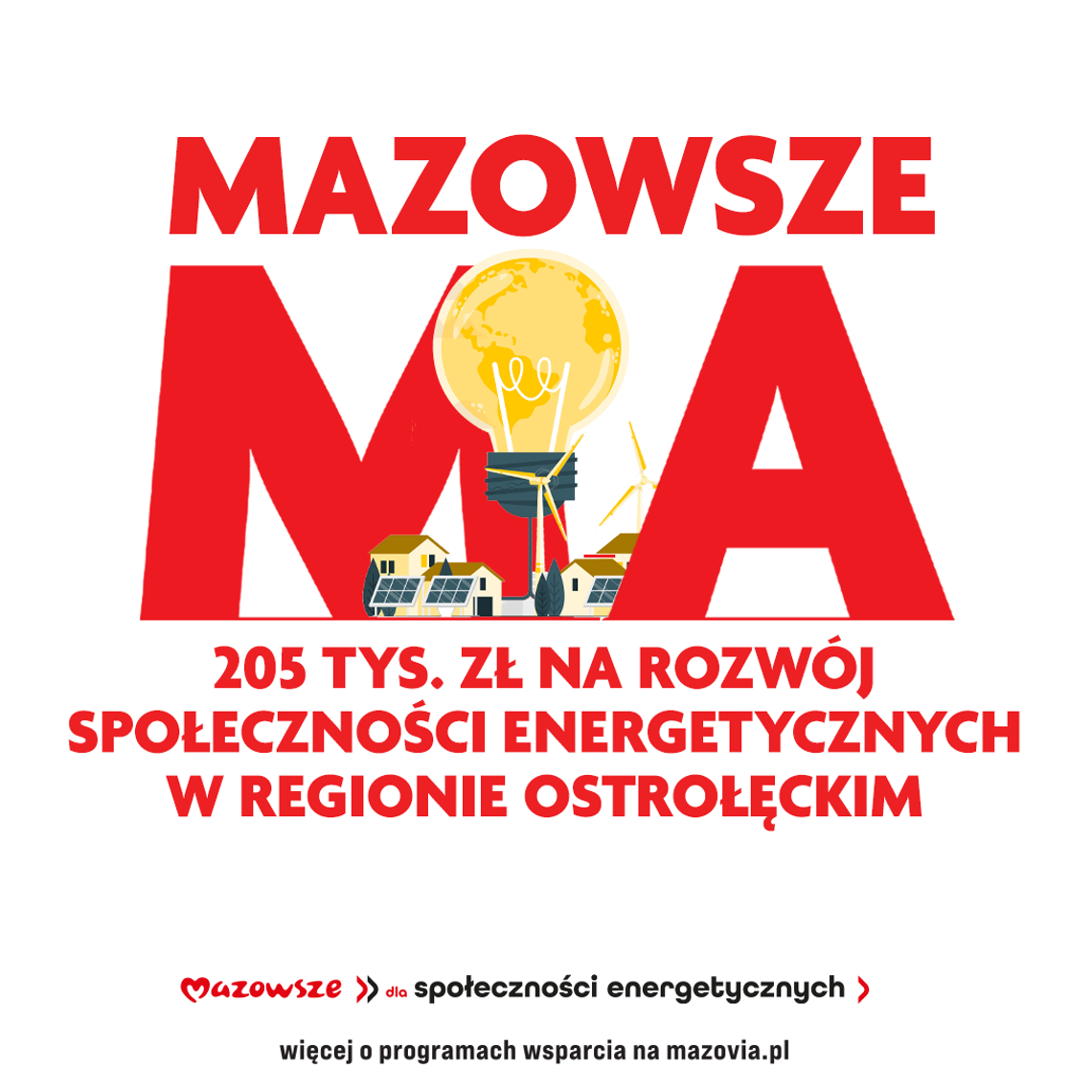 205 tys. zł na wspieranie społeczności energetycznych w regionie ostrołęckim