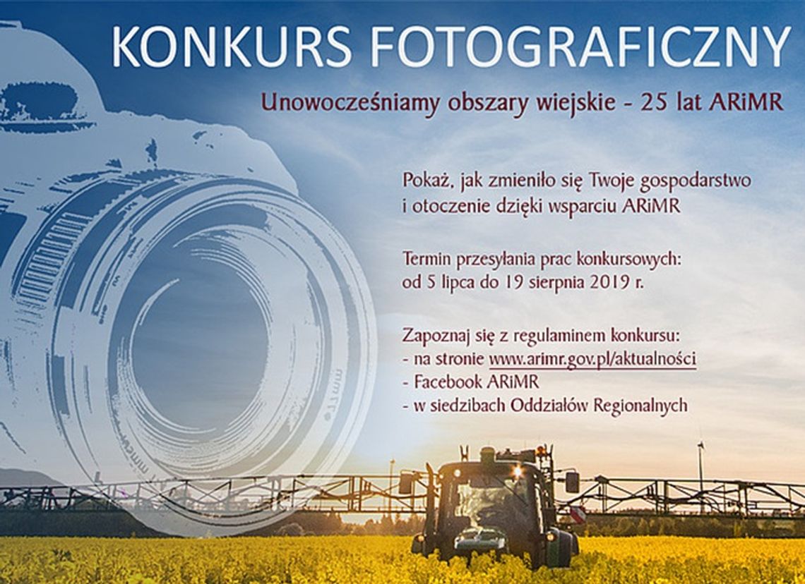 ARIMR: Konkurs fotograficzny „Unowocześniamy obszary wiejskie – 25 lat ARiMR”