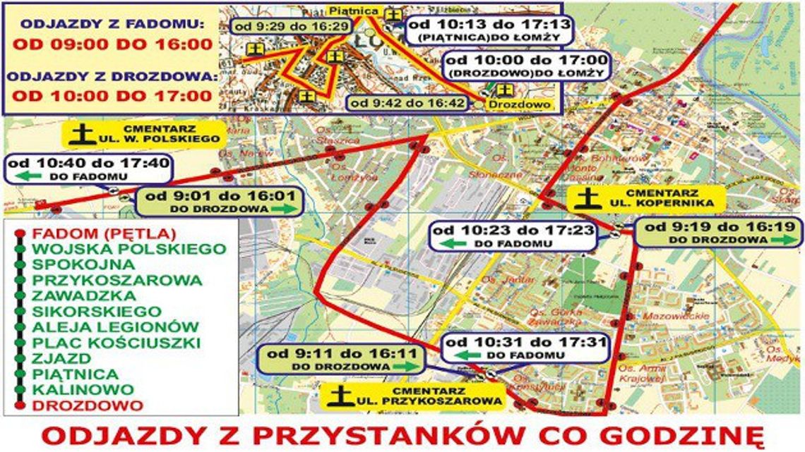 Bezpłatna linia autobusowa na święta