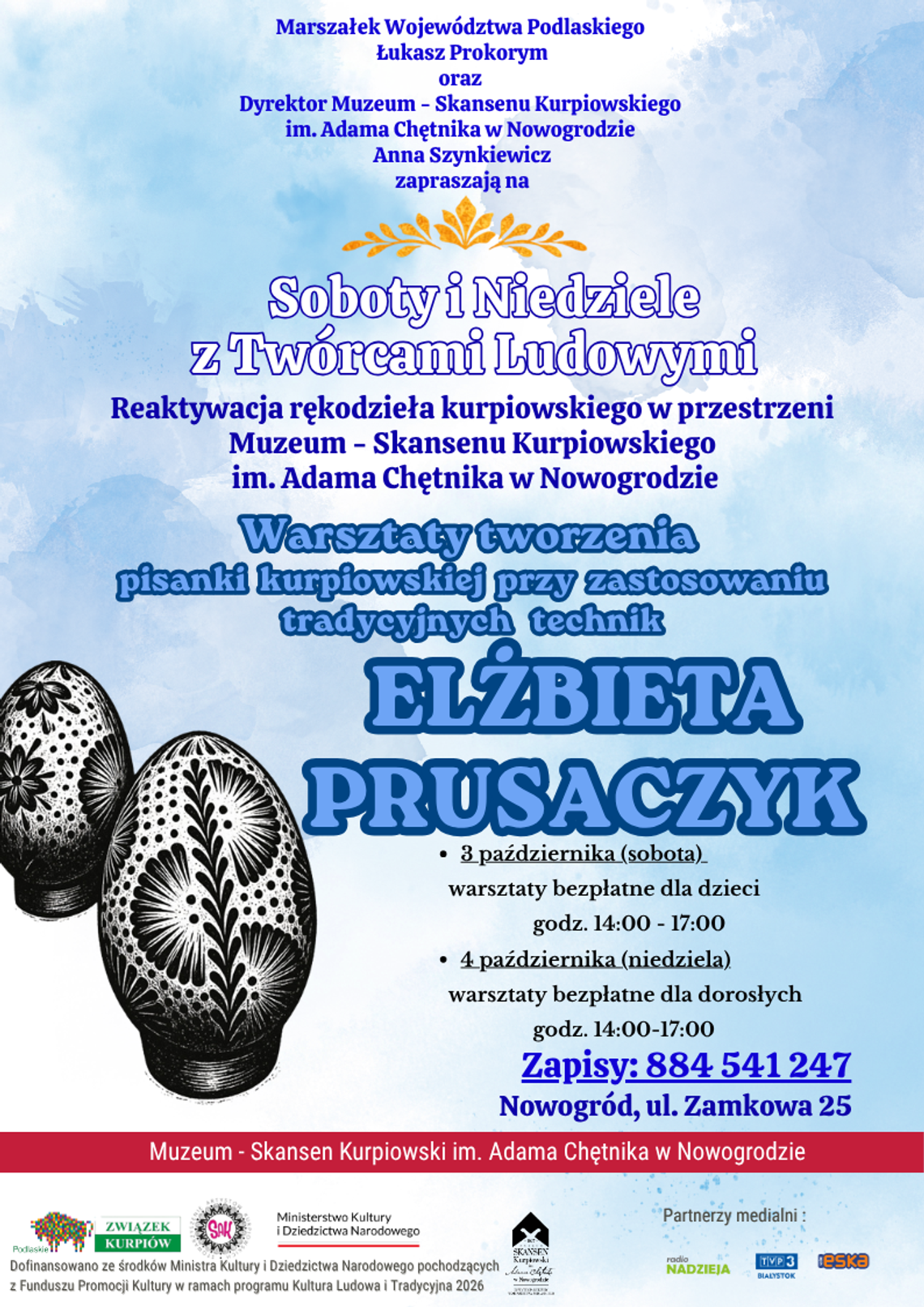 Bezpłatne warsztaty tworzenia pisanki kurpiowskiej w nowogrodzkim skansenie Bezpłatne warsztaty tworzenia pisanki kurpiowskiej w nowogrodzkim skansenie