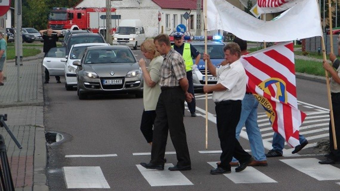 Blokada drogi nr 61 w Szczuczynie Blokada drogi nr 61 w Szczuczynie