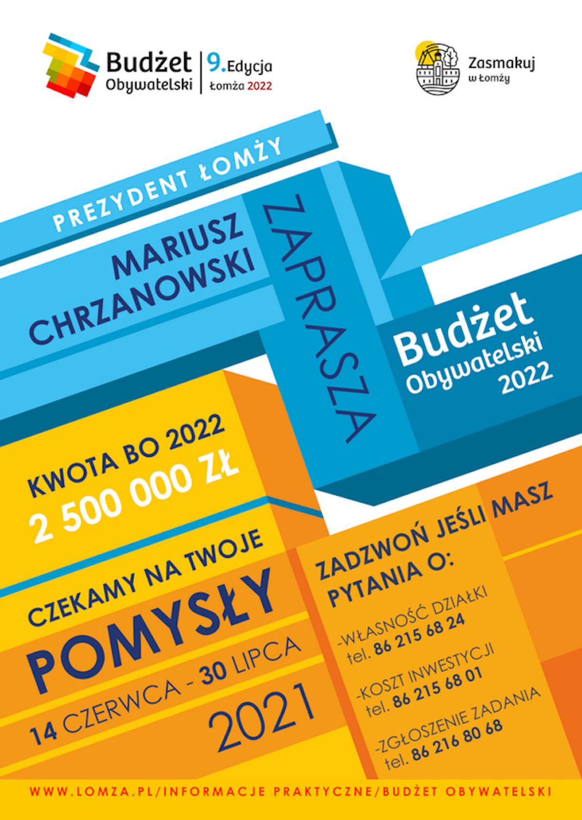 Budżet Obywatelski Miasta Łomża 2022. Urząd czeka na pomysły!