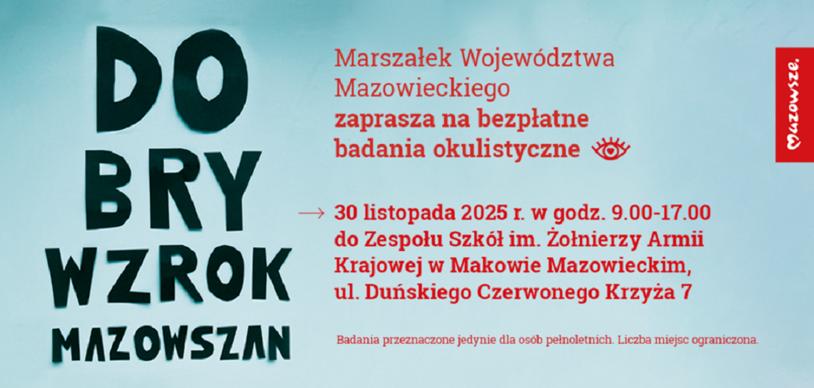 Darmowe badania okulistyczne w Makowie Mazowieckim Darmowe badania okulistyczne w Makowie Mazowieckim