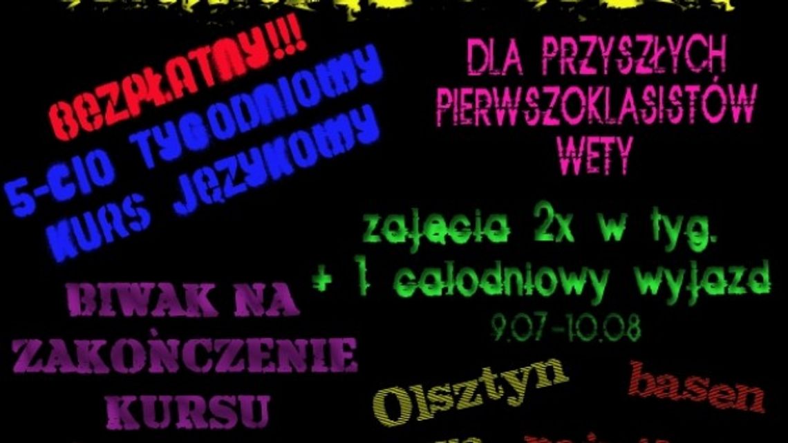 Darmowy kurs angielskiego dla przyszłych uczniów Wety