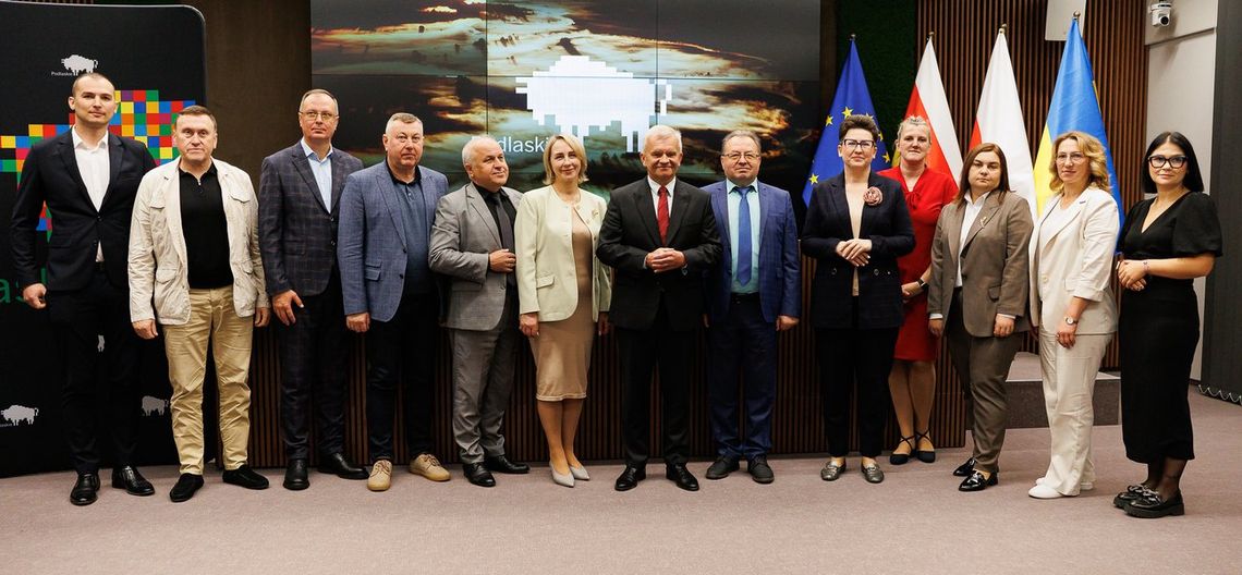 Delegacje z Wołynia i gminy Piątnica w urzędzie marszałkowskim