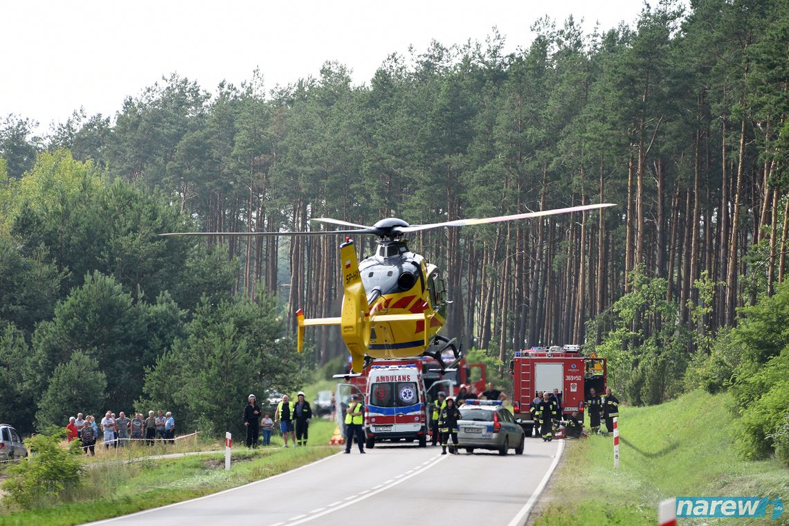 Dwa śmigłowce w akcji po wypadku pod Dębnikami - FOTO i VIDEO