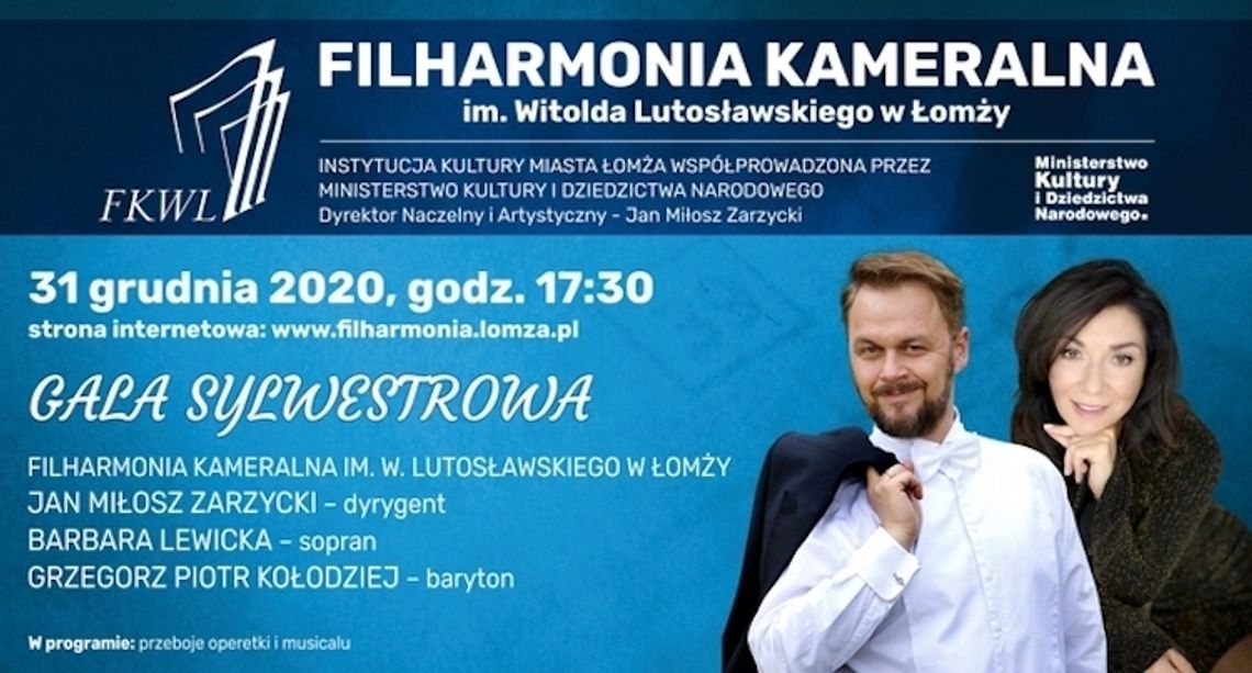 Gala sylwestrowa u Łomżyńskich Filharmoników