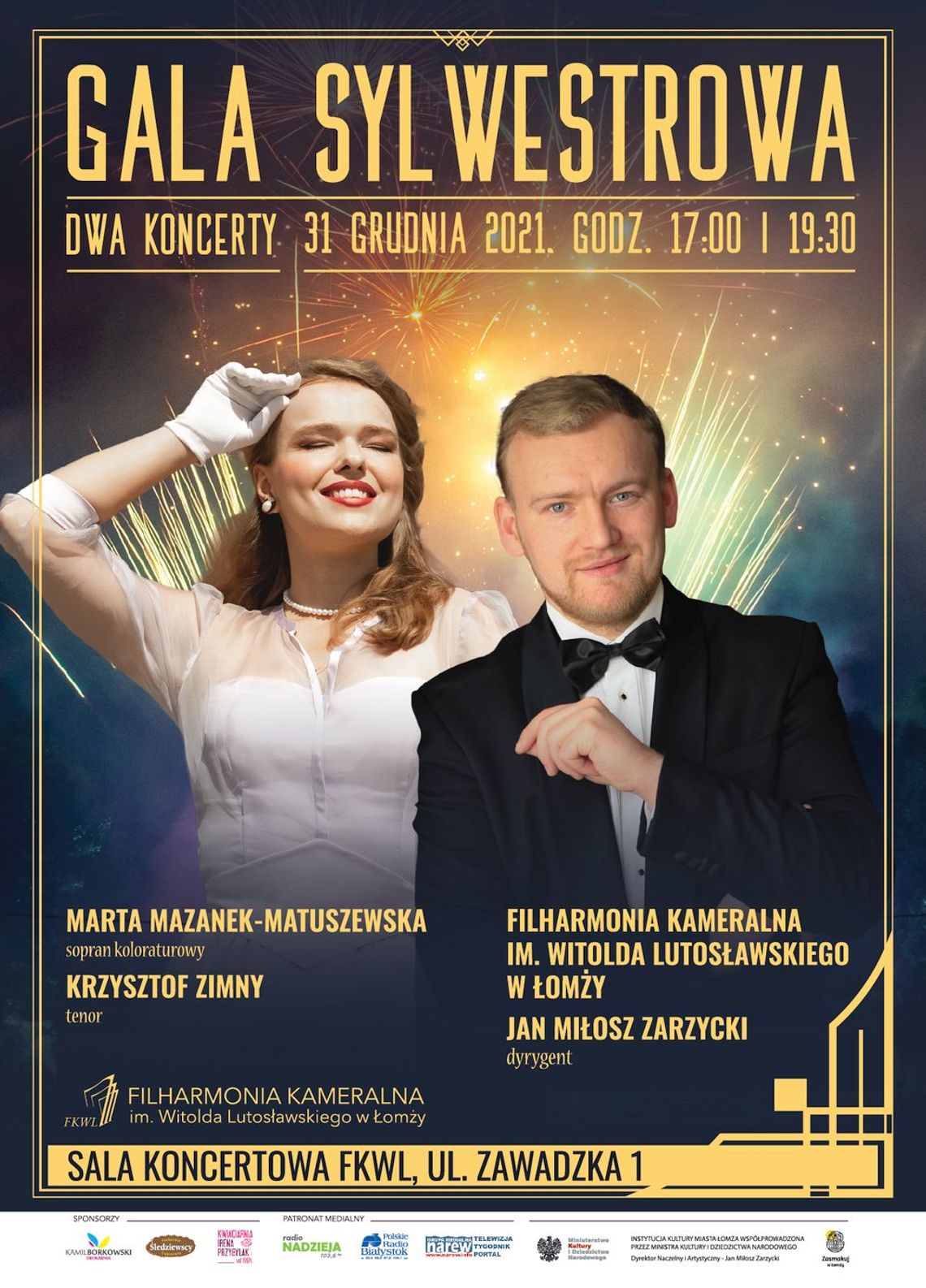 Gala sylwestrowa w Filharmonii Kameralnej w Łomży