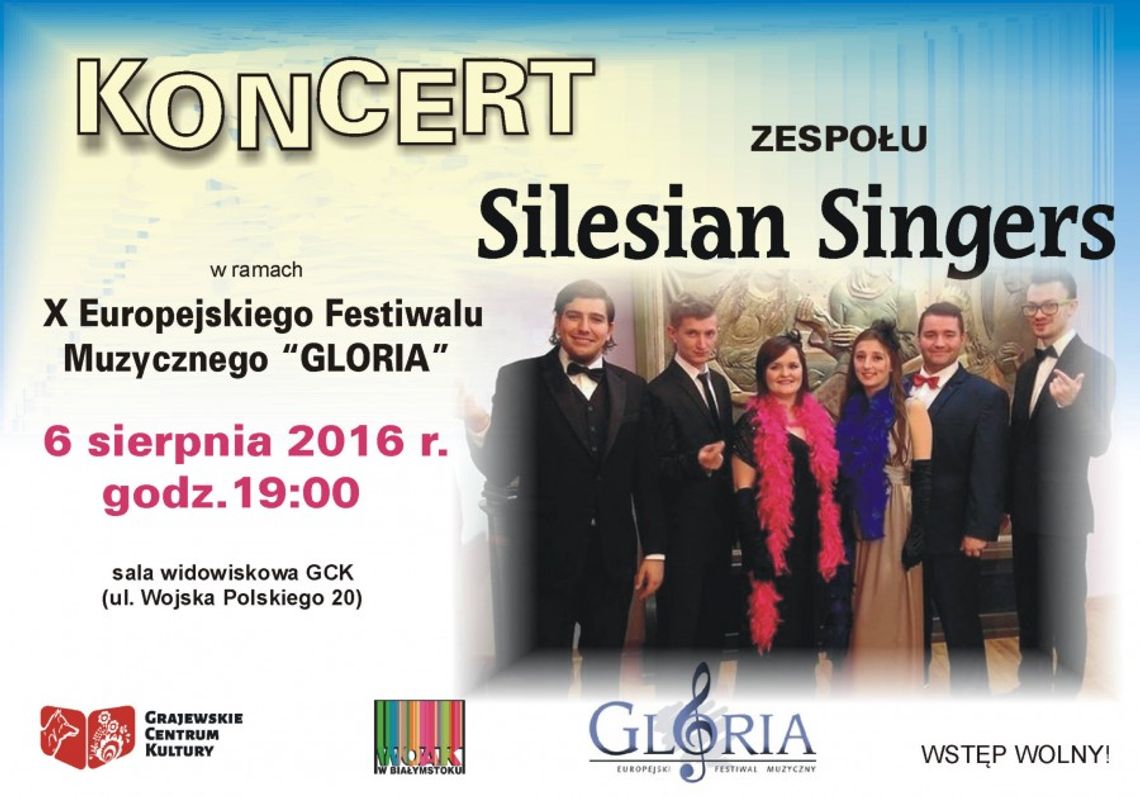 Grajewo. Koncert zespołu Silesian Singers już w sobotę 6 sierpnia